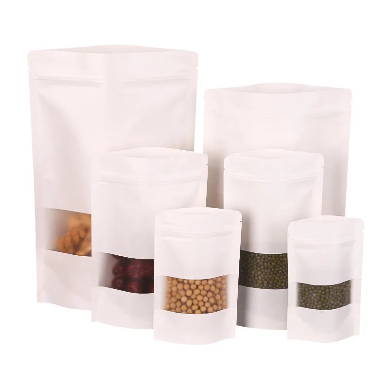Simple Style Solid Color CPP PET Kraft Paper food packaging bag Envelope bag