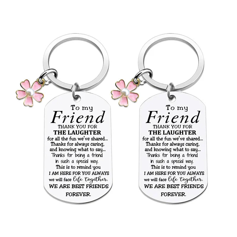 Simple Style Letter Stainless Steel Polishing Women'S Bag Pendant Memorial Keychains