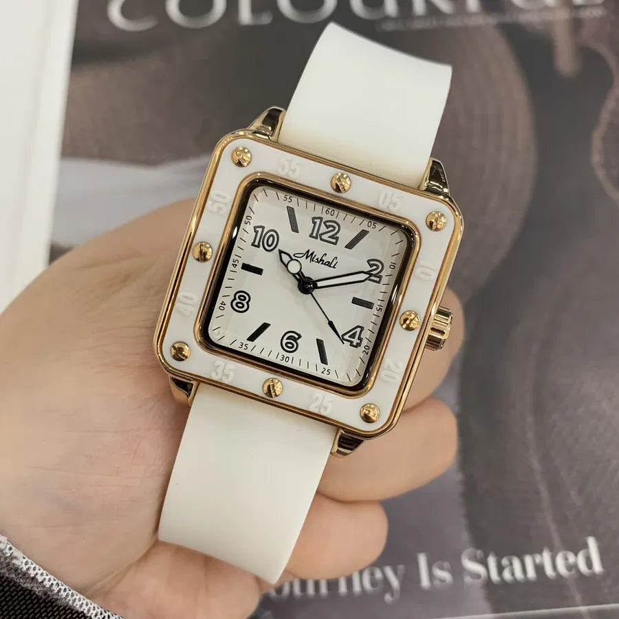 Simple Style Solid Color Buckle Quartz Watch Women's Watches