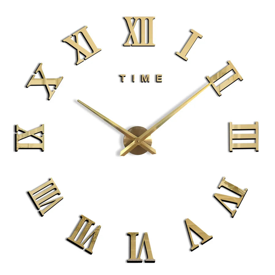 Casual Round Glass pendant Wall Clock Artificial Decorations