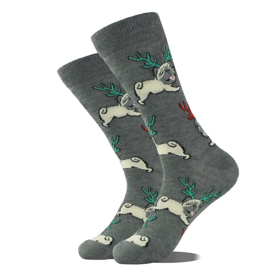 men's cartoon style animal cotton ankle socks a pair