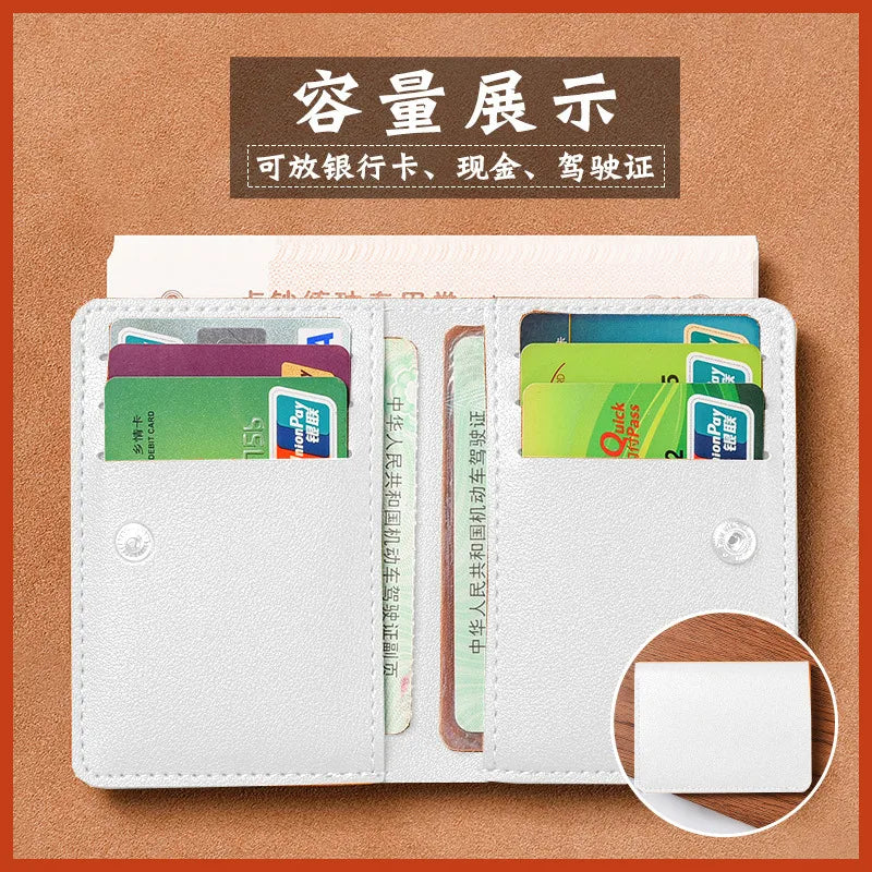 men's solid color pvc buckle wallets