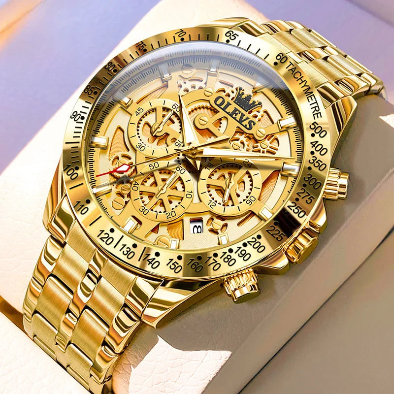 A new cross-border quartz watch made by Oli brand foreign trade wholesale selling waterproof men's watch men's watch