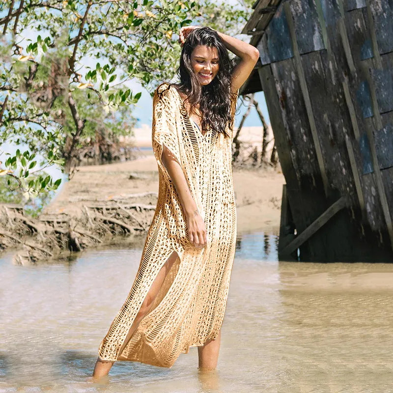 Streetwear Solid Color Cover Ups Linen Polyester Sunscreen Shirt Swimwear