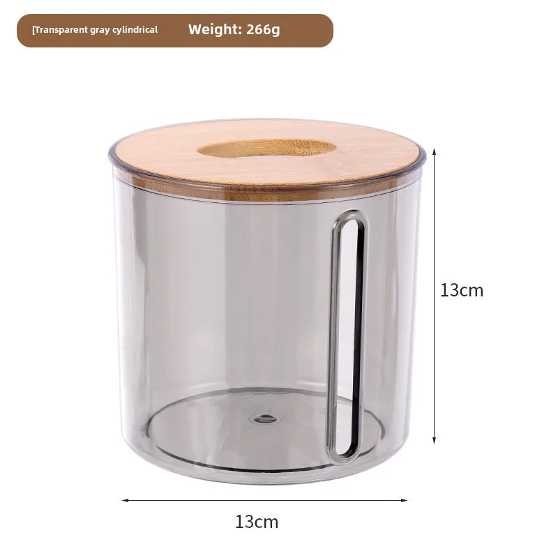 Composite board cover Nordic simple creative tissue box household living room coffee table tissue box transparent dining room tissue box