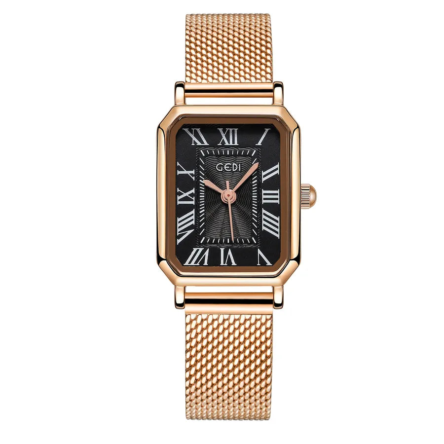 Retro Solid Color Quartz Watch Women's Watches