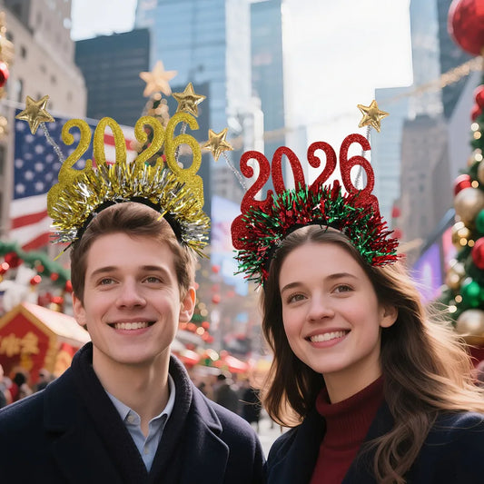 New Year Party Hat Band Christmas Decoration Star Color Stripe Headwear Countdown Celebration European American Style PET Material