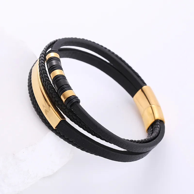 retro stainless steel plating men's bracelets