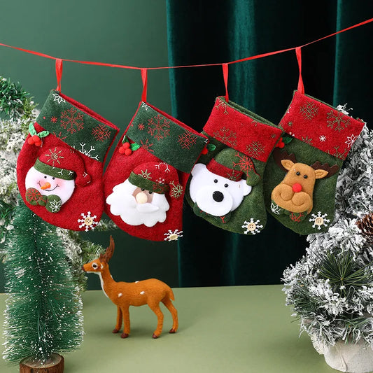 Christmas Cartoon Style Santa Claus Elk Holiday Festival Hanging Ornaments Decorative Props