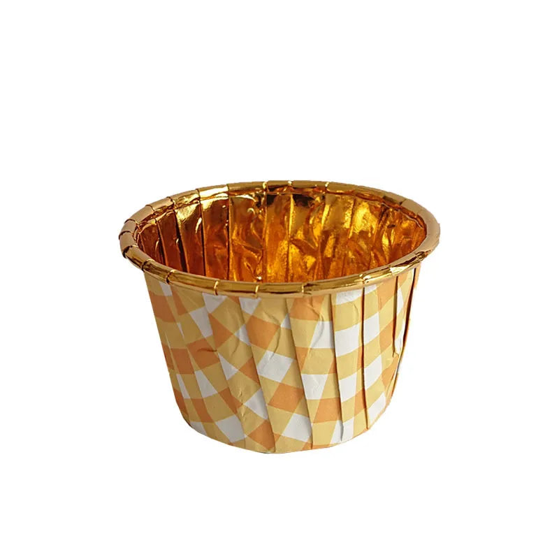 Simple Style Lattice Single-Sided Aluminum Composite Paper Bakeware cake cups