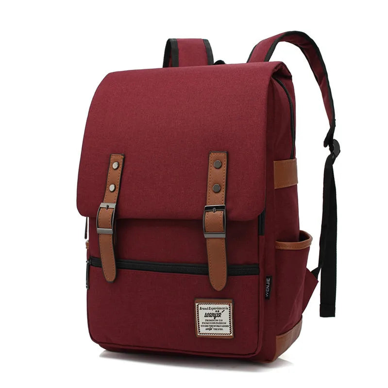 Unisex Solid Color Oxford Cloth Zipper Buckle Fashion Backpack School Backpack