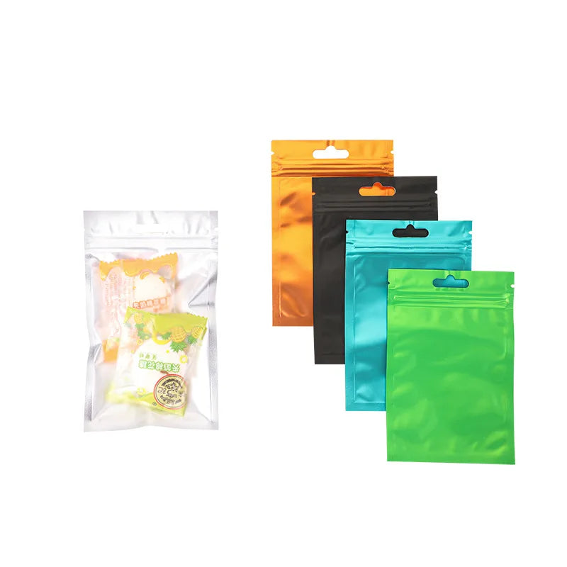 simple style solid color plastic food packaging bag