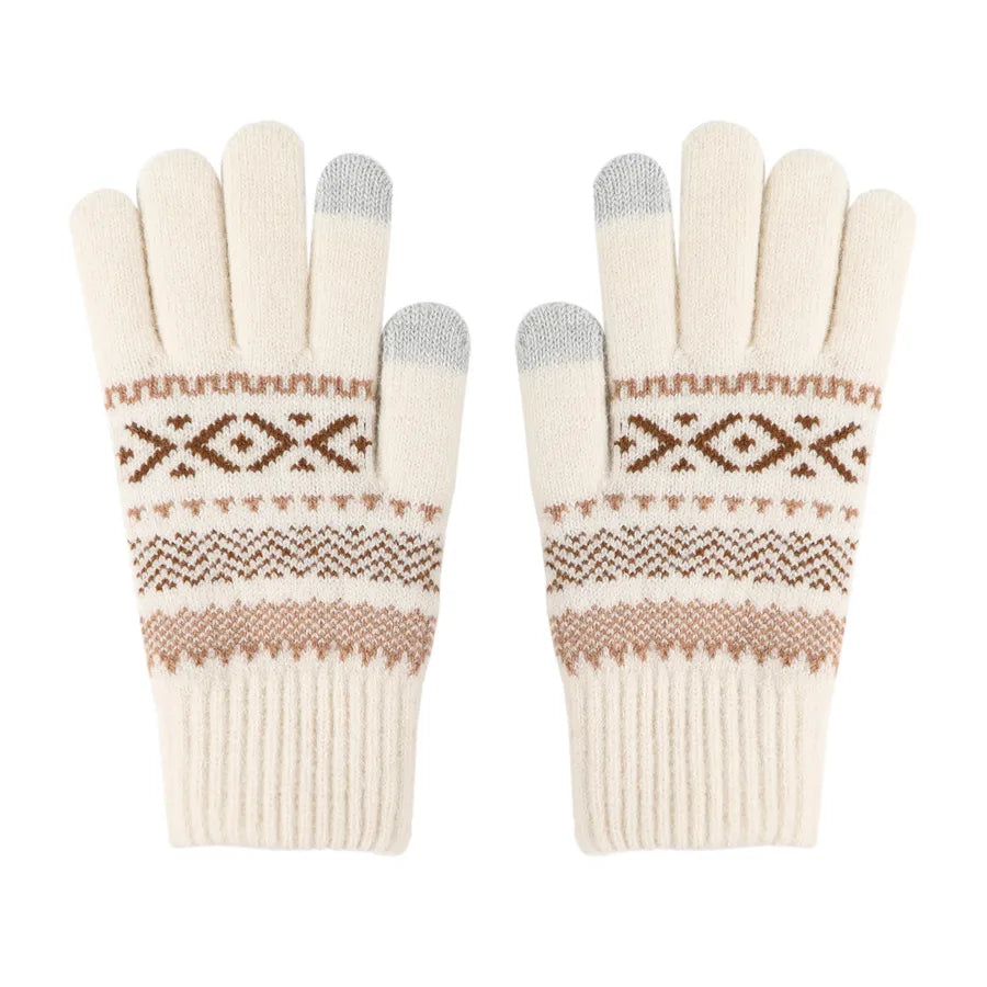Women's Basic Modern Style Printing Gloves