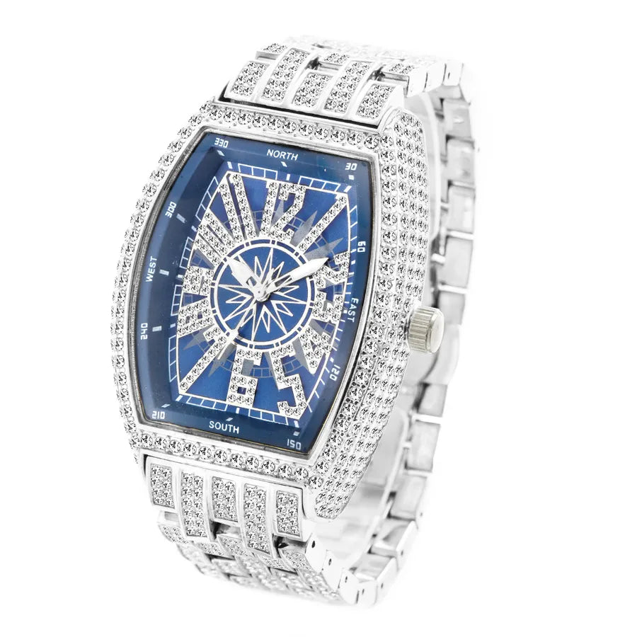 Fashion Geometric Butterfly Double Snap Quartz Men's Watches