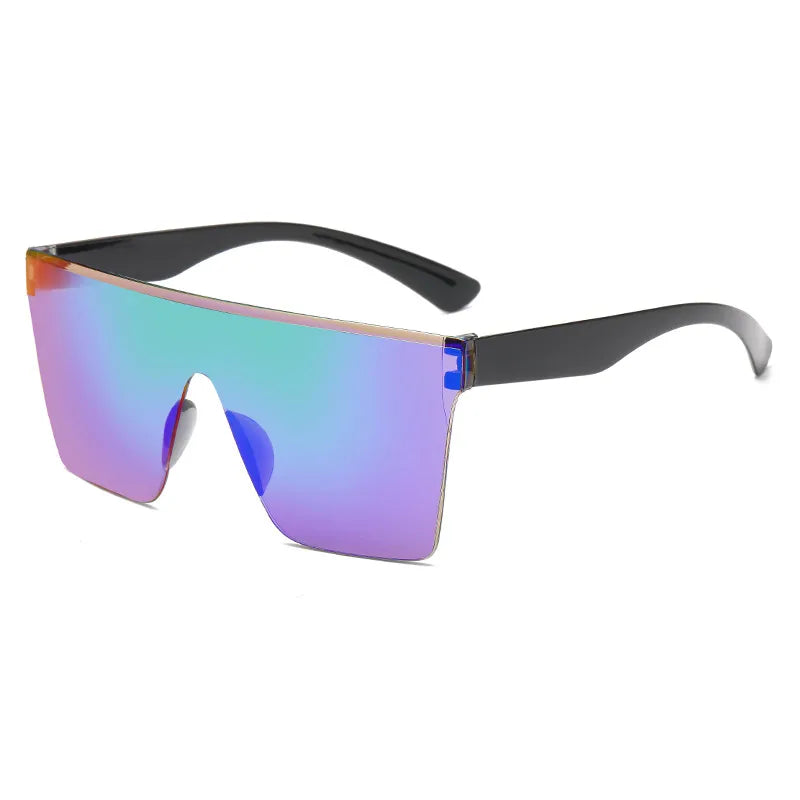streetwear solid color pc square frameless men's sunglasses