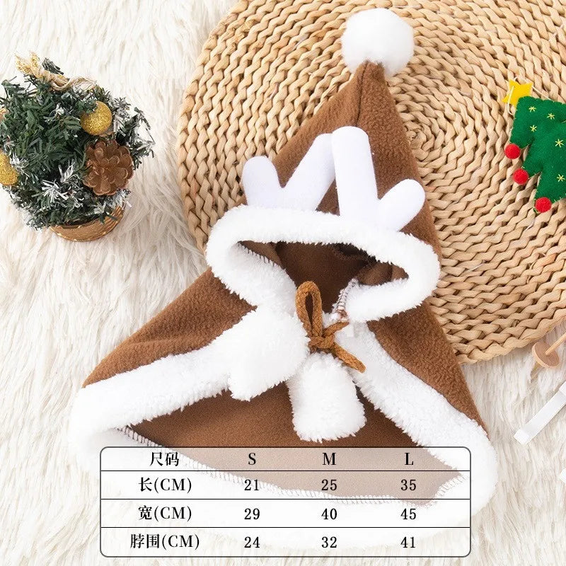 Cute Polyester Christmas Animal Santa Claus Pet Clothing