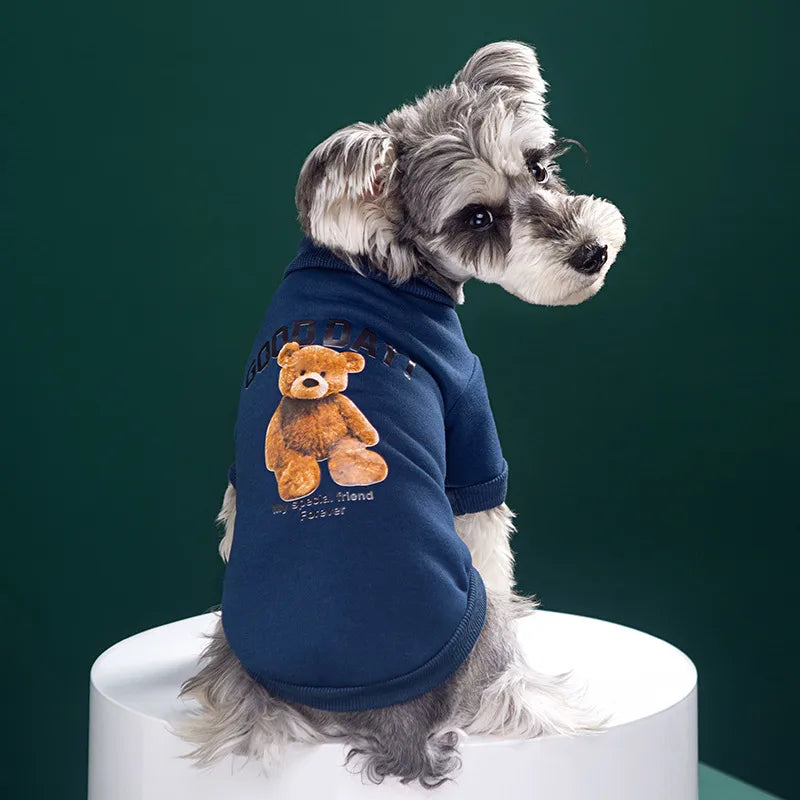cartoon style cute polyester bear pet clothing