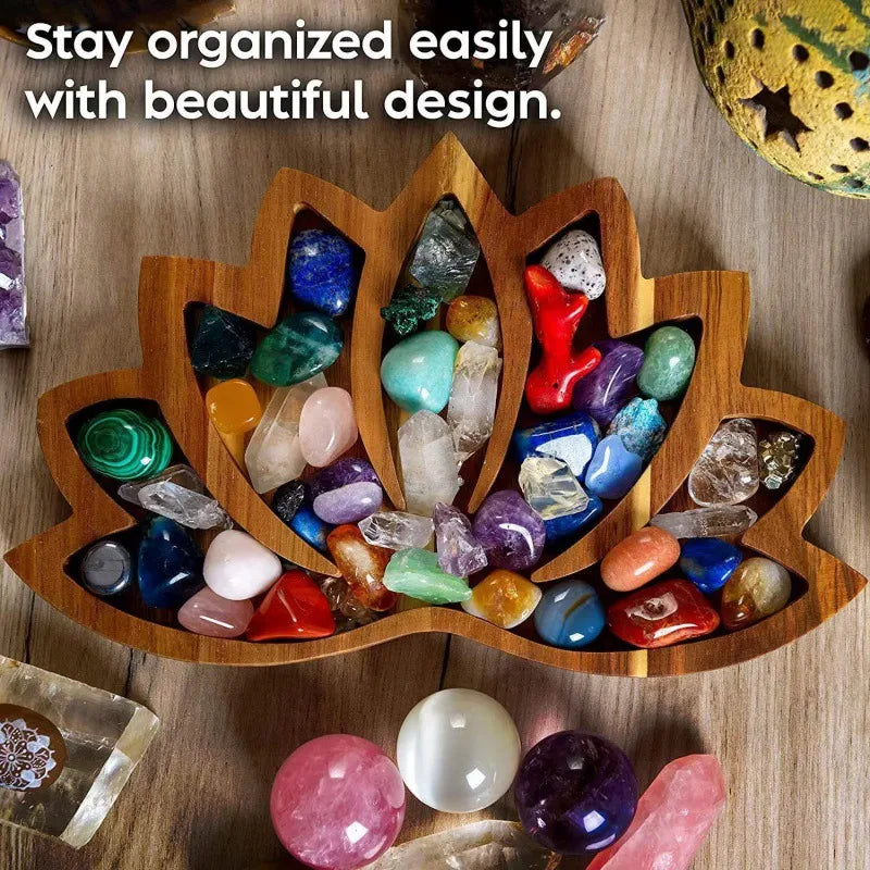 Vintage Style Lotus Wood tray