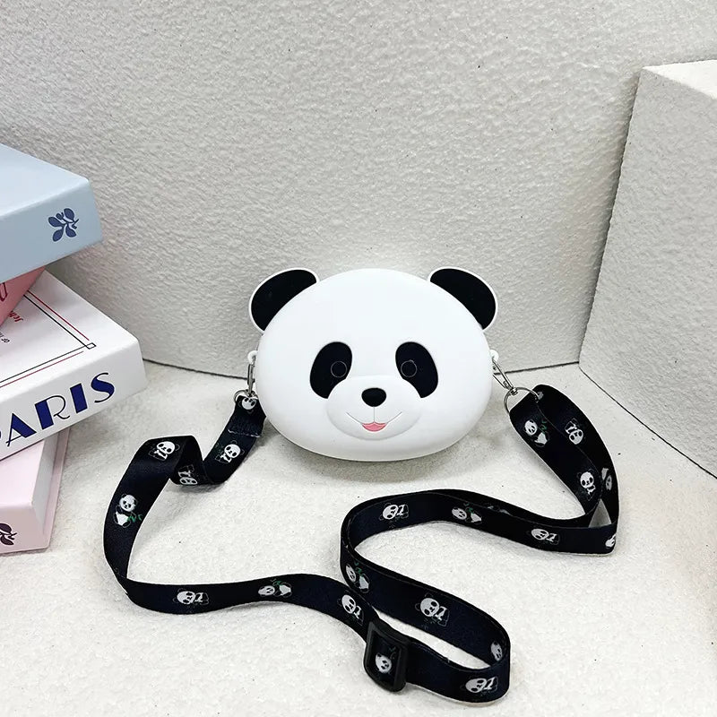 Panda Silicone Bag Women's Crossbody Bag Waterproof New Cute Children's Cartoon Panda Mobile Phone Bag Student Bag