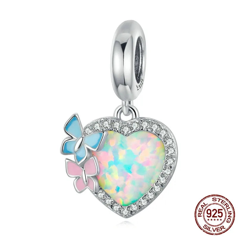Aifule Original Love Series S925 Sterling Silver DIY Beaded Personality Heart-Shaped Scattered Beads Bead Ornament Combination