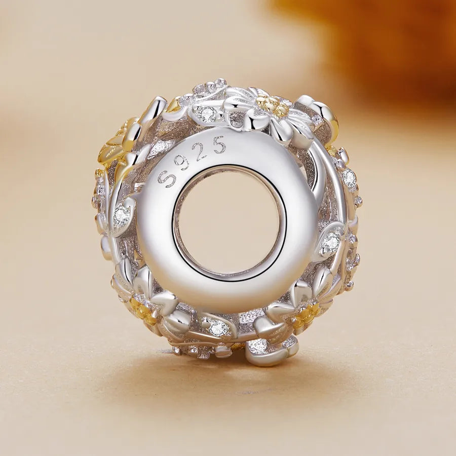 Aifule Popular S925 Zircon Daisy Bee Handmade DIY Bead String Jewelry Beads Scattered Beads Bsc818