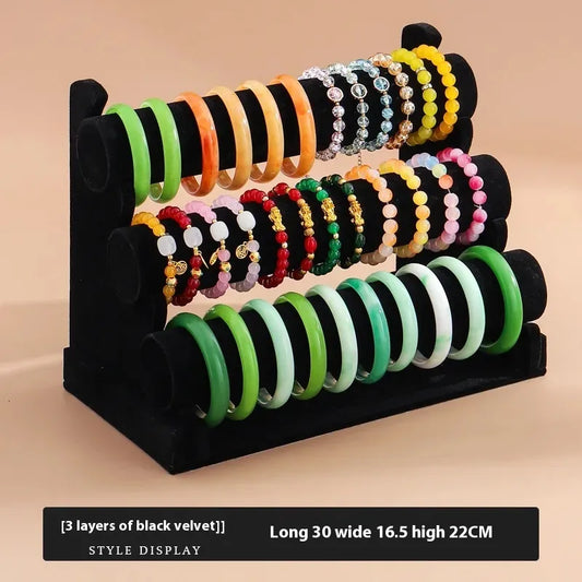 1 Piece Flannel Classic Style Solid Color Jewelry Display