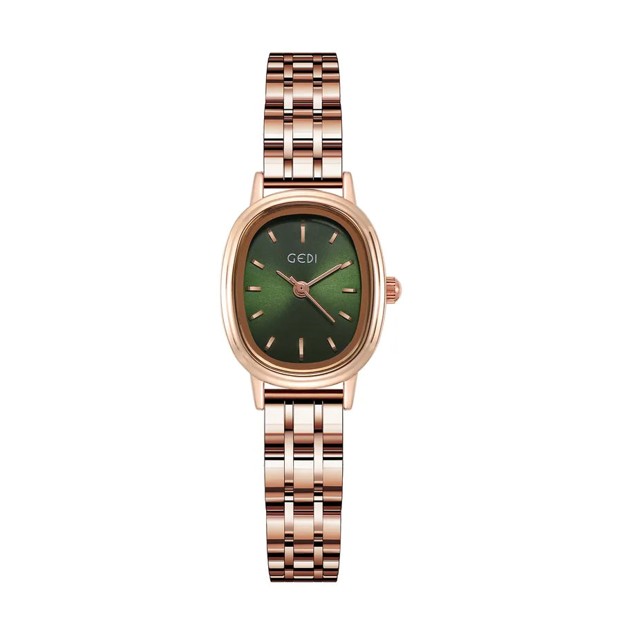 Vacation Simple Style Solid Color Butterfly Double Snap Quartz Watch Women's Watches