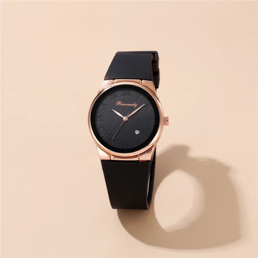 Simple Style Round Buckle Quartz Women's Watches