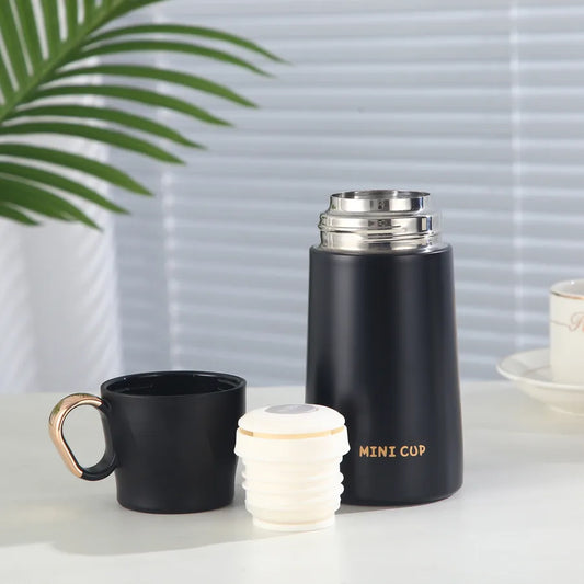 Portable Outdoor 304 Stainless Steel Insulated Sports Water Cup With Lid Tea Brewing Cup Handheld Water Pot Compact Size