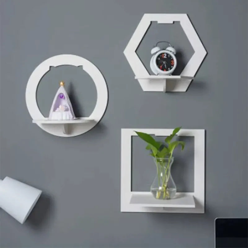 Punch-free Set-top Box Storage Rack Bedside Wall Decoration Partition Wall-hanging Flower Rack Wall-hanging Projector Bracket