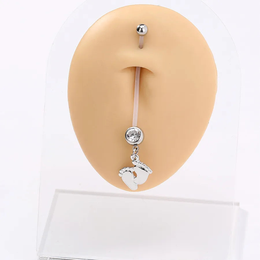 european and american zircon belly button nail butterfly belly button ring piercing jewelry