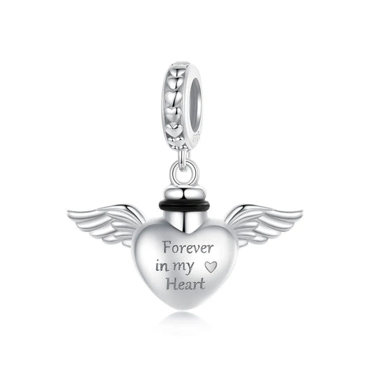 1 Piece 22*21mm 925 Sterling Silver Heart Shape Pendant Beads Jewelry Accessories