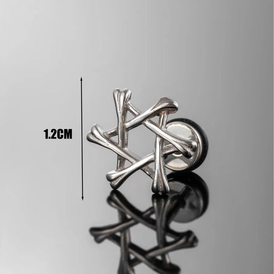 1 Piece IG Style Hip-Hop Simple Style Star 316 Stainless Steel Ear Studs
