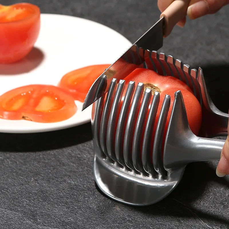 Lemon slicer milk tea shop household lemon cutting clip orange potato clip tomato cutting holder kitchen tools