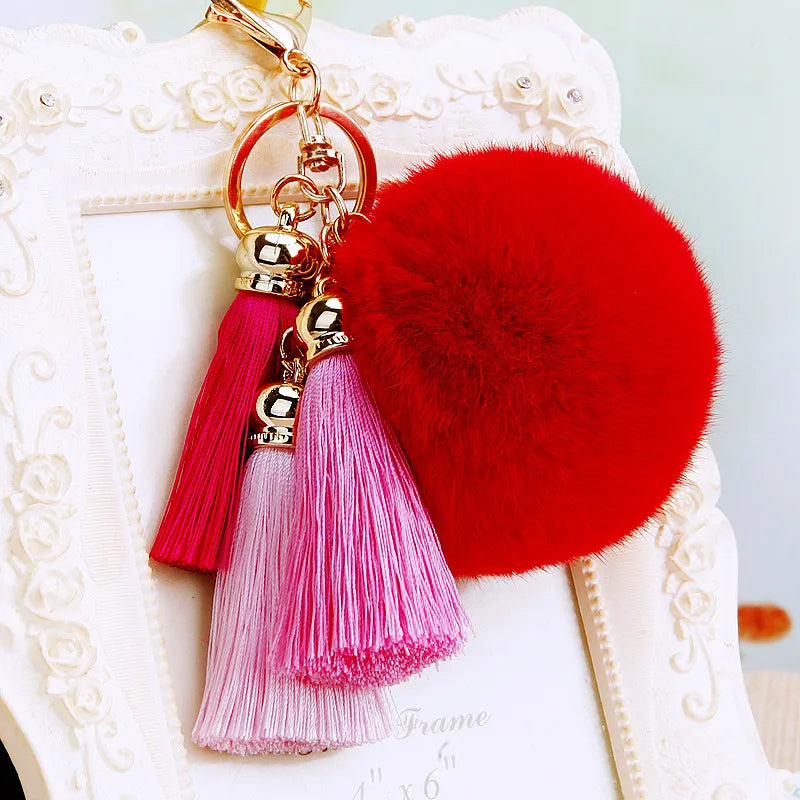 Simple Style Classic Style Solid Color Metal Women's Bag Pendant Keychain