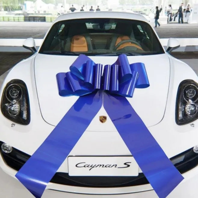 Cross-border# one-piece pull flower car big pull flower furniture wedding car ribbon flower holiday gift decoration big pull bow X