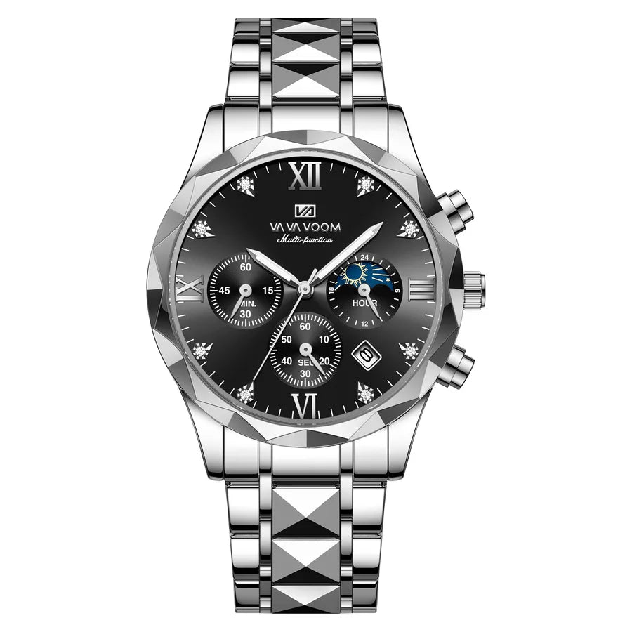 Business Geometric Butterfly Double Snap Quartz Men's Watches