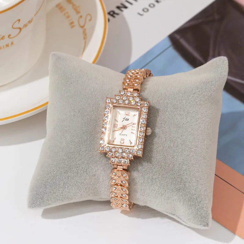 Elegant Grain Jewelry Buckle Quartz Women's Watches
