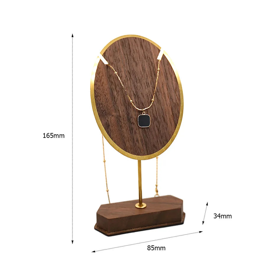 1 Piece solid wood Metal Iron Classic Style Geometric Jewelry Display Jewelry Rack