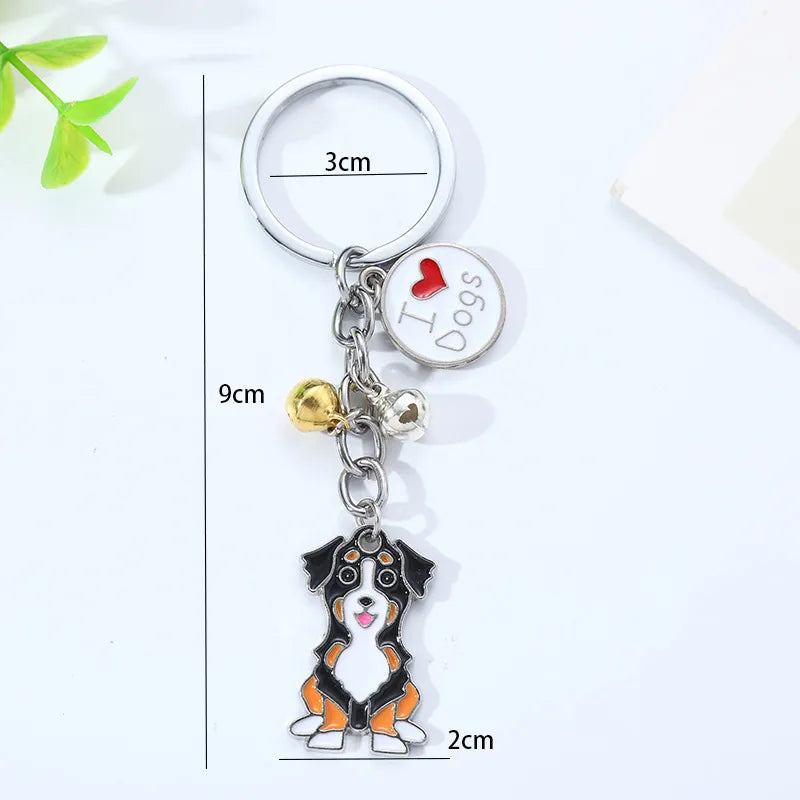 Cute Dog Alloy Children'S Day Christmas Unisex Unisex Bag Pendant Keychain