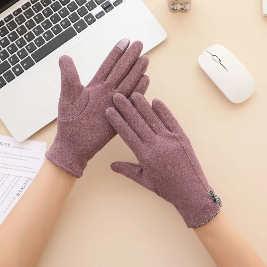 Women's Modern Style Classic Style Solid Color Gloves