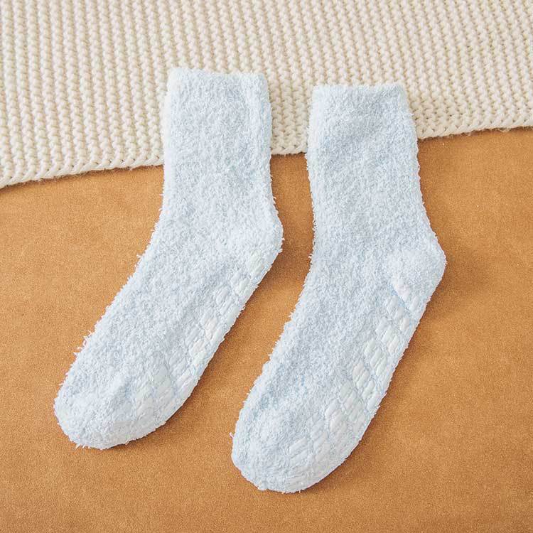 unisex casual solid color polyester crew socks a pair