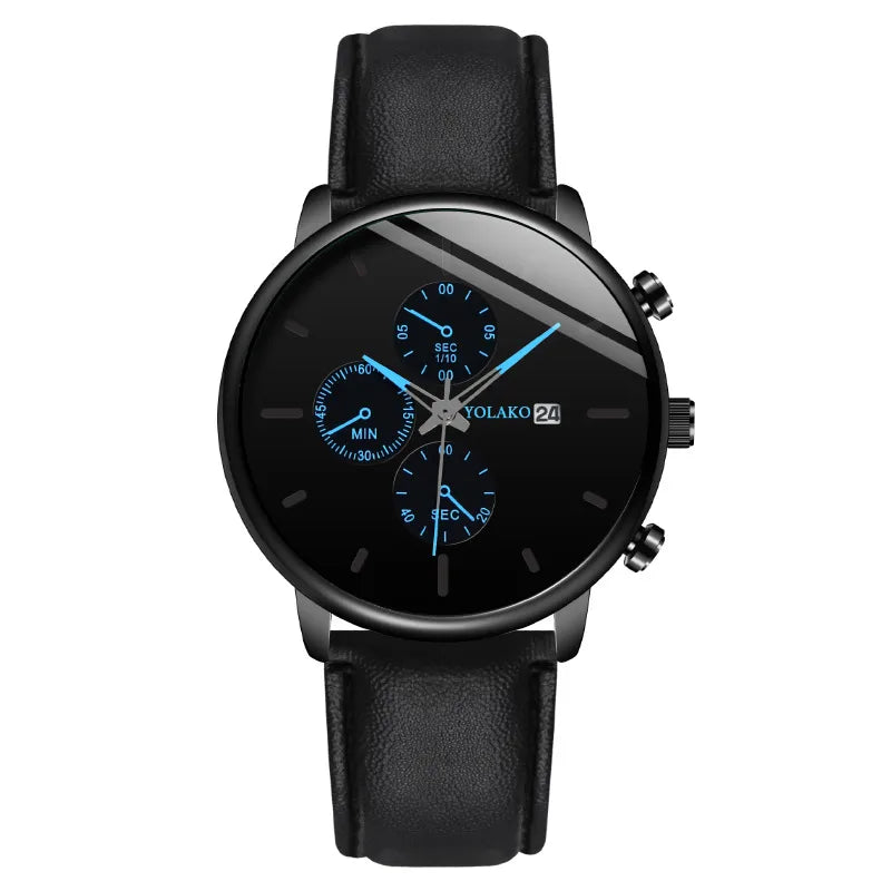 Simple Style Color Block Buckle Quartz Watch Men's Watches