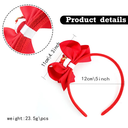 Children's Christmas Party Hairband Cartoon 3D Snowman Santa Claus Accessories Hair Ornaments Festive Butterfly Knot Fabric