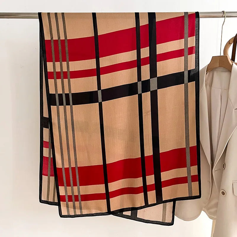 Women's Simple Style Geometric Polyester Scarf