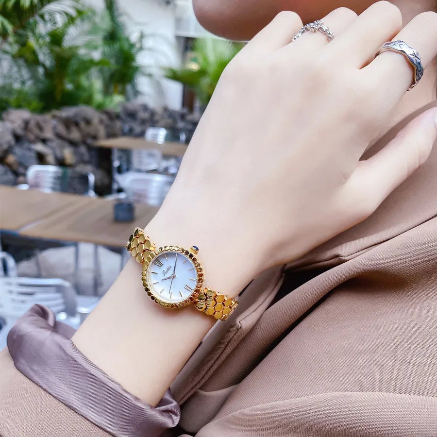 Casual Elegant Commute Hexagon Jewelry Buckle Quartz Watch