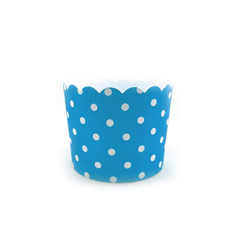 Simple Style Stripe Polka Dots PE Paper cake cups