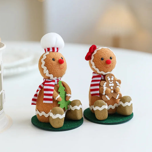 Christmas Gingerbread Man Tabletop Decoration Scene Arrangement Dolls Plush Material Southeast Asian Style New Version