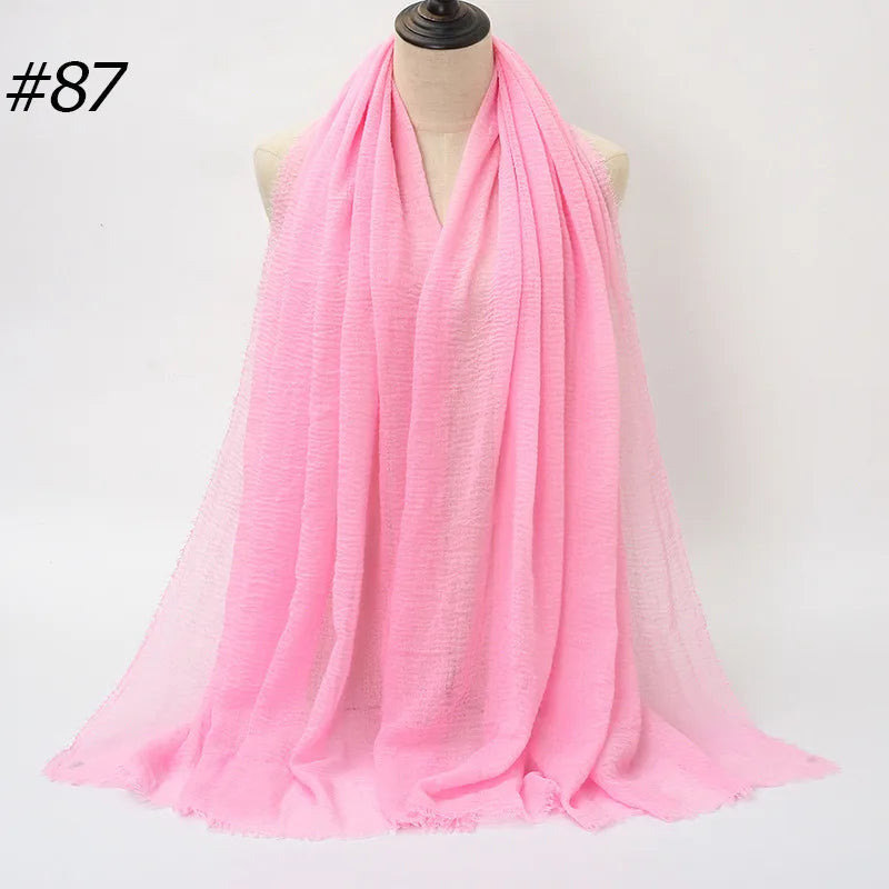fashion solid color cotton pashmina scarves