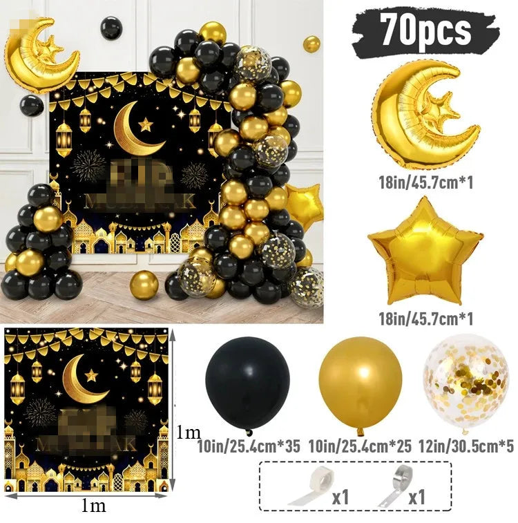 Cute Star Moon Aluminum Film Party Festival Balloons Party Supplies Balloons 1 Set